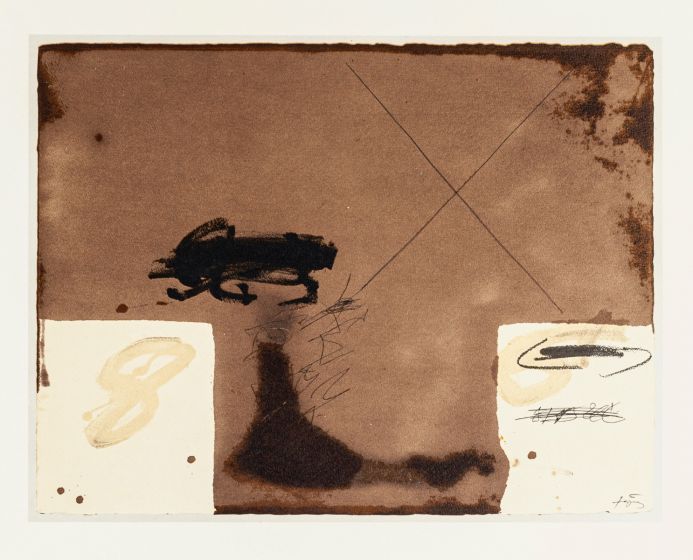 Two White Rectangles by Antoni Tàpies - Contemporary Artwork