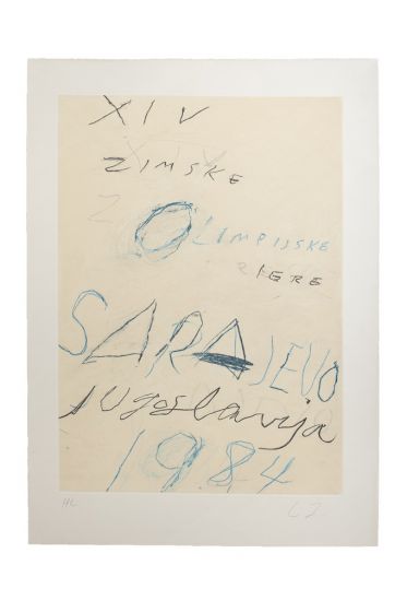 Cy Twombly - Sarajevo 1984 Winter Olympics - Contemporary Artwork 