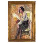 Portrait of Woman While Reading