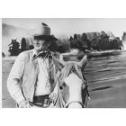 Portrait of John Wayne Riding