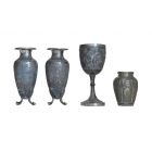Ancient Persian Silver Chalice and Vases