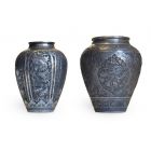 Two Ancient Persian Silver Vases 