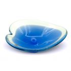 Vintage Blue Crystal Coquille Bowl