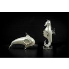 Vintage Glass Dolphin and Seahorse