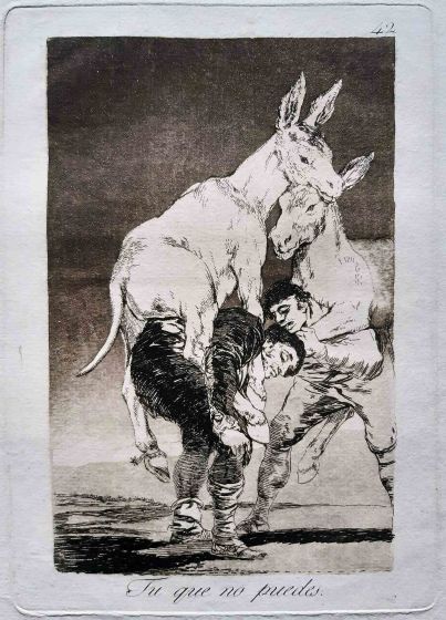 Francisco Goya - Tu que no puedes from "Los Caprichos" - Old Master's Art