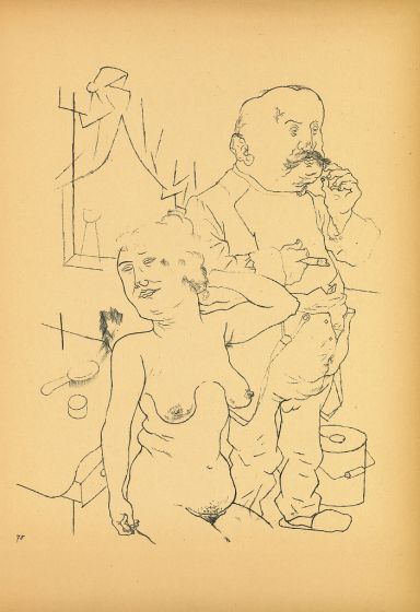 Couple from Ecce Homo by George Grosz - Modern Artwork