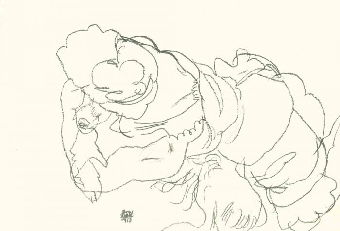 Egon Schiele - Figure with Dod - Contemporary Art 