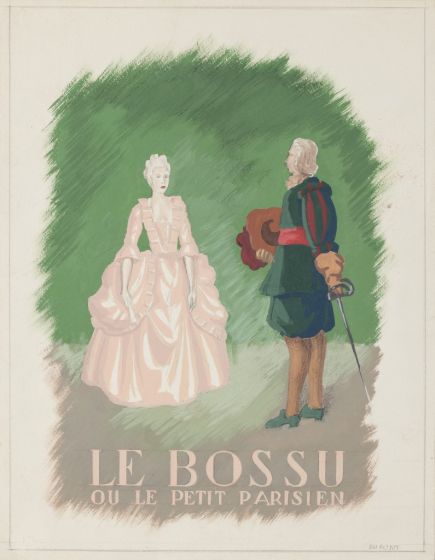 "Le Bossu" is an original drawing in tempera on paper, realized by Dupont.