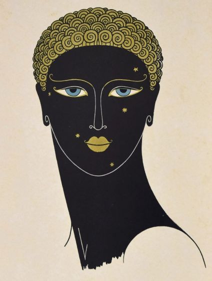 Erté is a great woodcut on ivory-colored cardboard made by the Anonymous artist of the 1971.