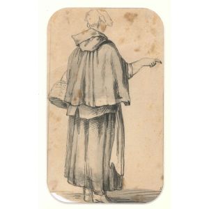 Figure of Breton Woman by Jan Peter Verdussen - Old Masters Artwork