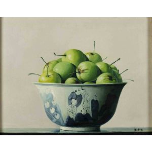 Green Apples in a Bowl