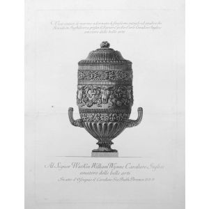  Vaso antico di marmo adornato di finissimi intagli ed arabeschi