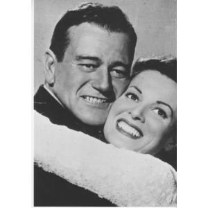Portrait of John Wayne and  Paige O'Hara  - SOLD