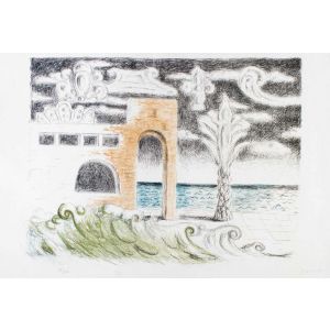 Villa sul mare by Giorgio de Chirico - Surrealism