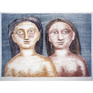 Modern Art, Artwork, Prints, Lithograph, Massimo Campigli, Due Nudi, art for sale, art, buy art online, prints, lithograph, online, artworks, artwork, etchings, etching, multiples, artists artwork, purchase artwork, original artworks, buy artwork, afforda