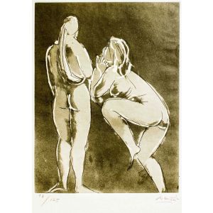 Giacomo Manzù, Dancers, Artwork, Modern Art, Etching, Touchstone Suite, Italian Art