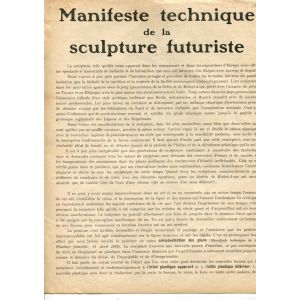Manifeste Technique de la Sculpture Futuriste
