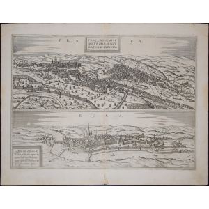 Prague and Egra, Antique Map from 