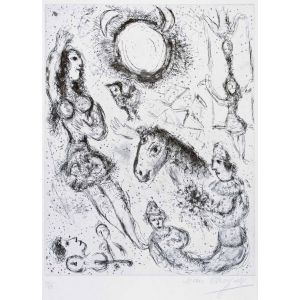 Les Danseurs à la Lune by Marc Chagall - Modern Art