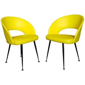Couple of yellow armachairs by Anonymous - Design Furniture