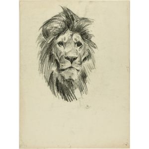 Head of lion and Tiger by Wilhelm Lorenz - Modern Artwork