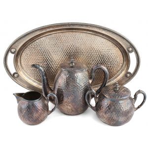 Jugendstil Silver-plated Brass Centrepiece - Decorative Objects