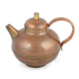 Vintage Copper and Brass Small Teapot