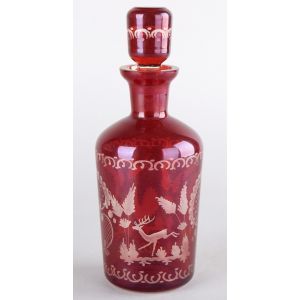 Red Glass Carafe 