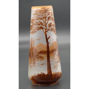 Art Nouveau Marine Landscape Vase -Decorative Objects