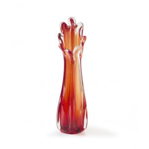 Vintage Orange Glass Vase