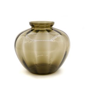 Vintage Fumé Glass Vase