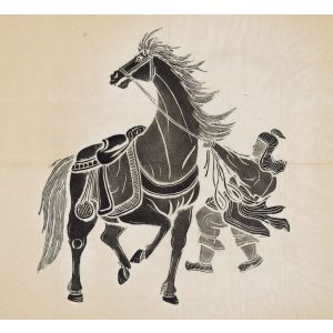 Rider Taming a Horse