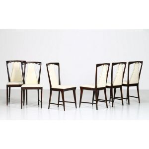 Set of Six Mid Century Chairs attributed to Osvaldo Borsani - Design Furniture