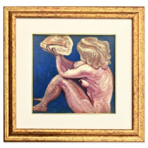 Woman with Shell by Alice Frey - Contemporary Artwork
