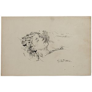 Sleeping woman by Giulio Aristide Sartorio