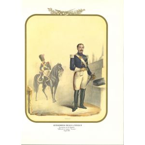 Royal Gendarmerie on horseback is a lithograph by Antonio Zezon. Naples 1853.