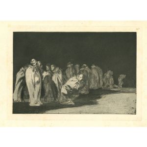 Los ensacados - from Los Proverbios by  Francisco Goya - Old Master artwork