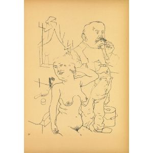 Couple from Ecce Homo by George Grosz - Modern Artwork