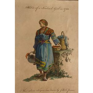 Habit of a Finland Girl in 1768