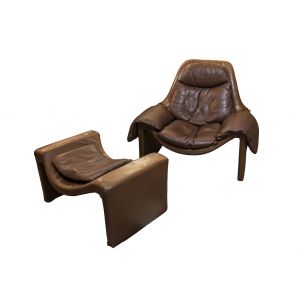 Vintage P60 Armchair and Footstool  - SOLD