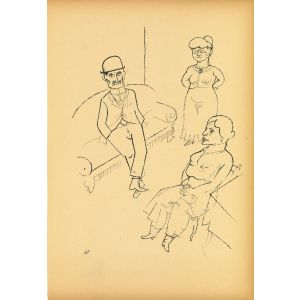 Conversation from Ecce Homo by  George Grosz - Modern Artwork