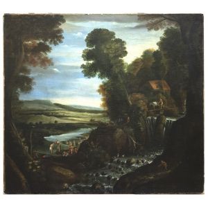 Landscape With Figures by Matthijs Bril - Old Master 