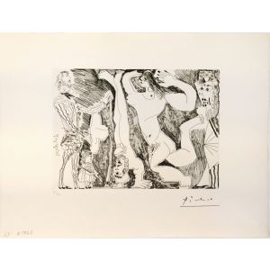 Pablo Picasso - L’Acrobate, avec Femme et Spectateurs - Contemporary Art