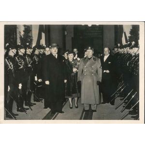 Arrival of Stojadinovic and reception of Mussolini