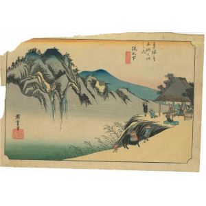 Hiroshige Utagawa - Sakanoshita: Fudesute Mountain - Modern Art