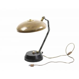 Vintage Brass and Metal Table Lamp - Italian Manufacture