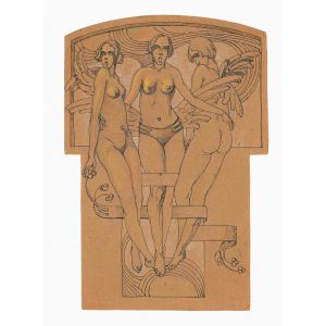 Nude Angles, Study for Bas-relief