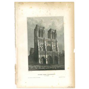 Ancient View of Notre Dame in Paris