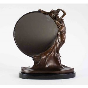 Art Nouveau Bronze Mirror