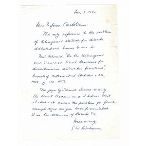 Autograph Letter by Zygmunt Wilhelm Birnbaum